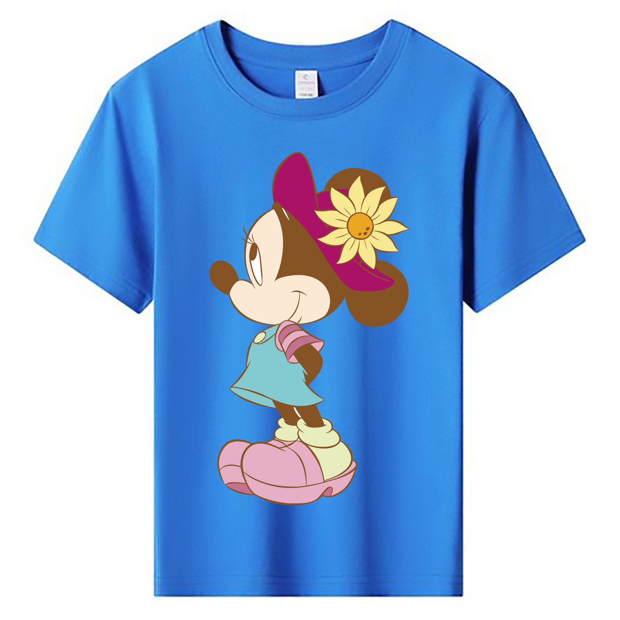 ミッキーマウス Mickey Mouse 綿100％キッズTシャツ（フロントプリント）